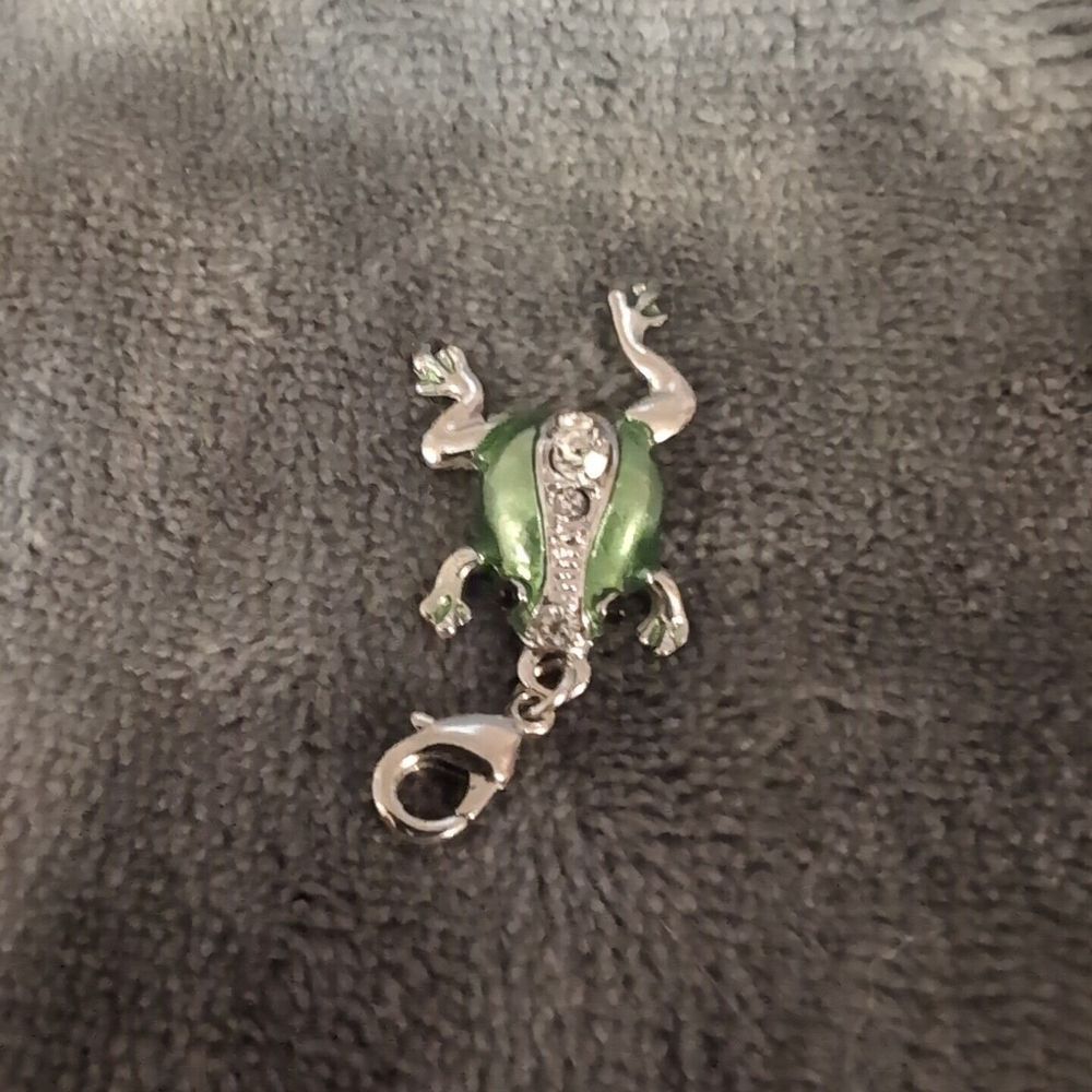 Clip On Frog Charm For Bracelet Or Zipper